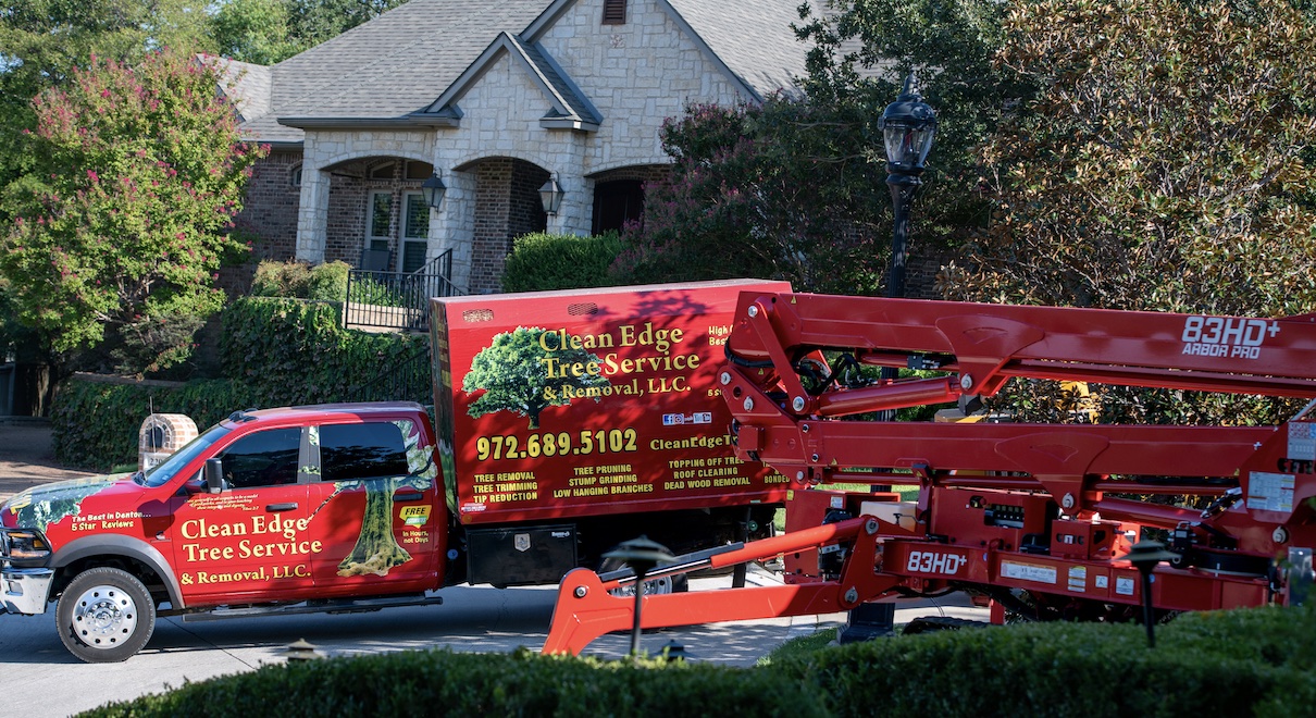 clean edge tree service & removal denton truck, trailer and equipment